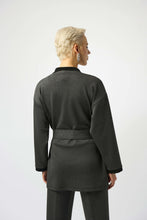 Load image into Gallery viewer, Scuba Jersey Belted Straight Coat 253223
