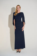 Load image into Gallery viewer, Scuba Crepe Trumpet Gown with Satin Cowl Sleeves 253738
