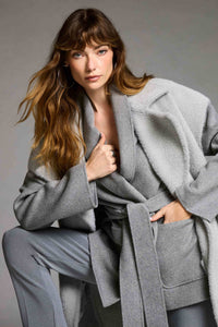 Belted Coat Shawl Collar 253952