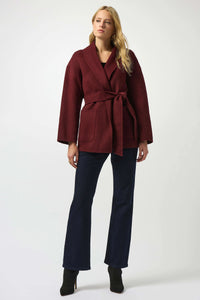 Belted Coat Shawl Collar 253952