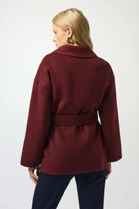 Belted Coat Shawl Collar 253952