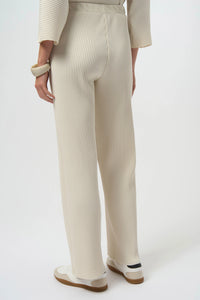 Pleated Scuba Crepe Wide-Leg Pants 254006