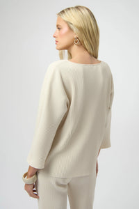 Pleated Scuba Crepe Boxy Top 254210