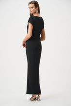 Load image into Gallery viewer, Signature | Scuba Crepe Sheath Gown With Rhinestones Piping 261713F26
