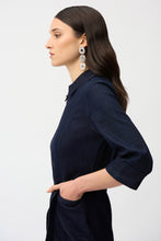 Load image into Gallery viewer, Denim Dress With Half Zip and Belt 261900
