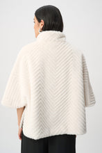 Load image into Gallery viewer, Chevron Faux Fur Cape-Style Jacket 263917
