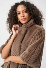 Load image into Gallery viewer, Chevron Faux Fur Cape-Style Jacket 263917
