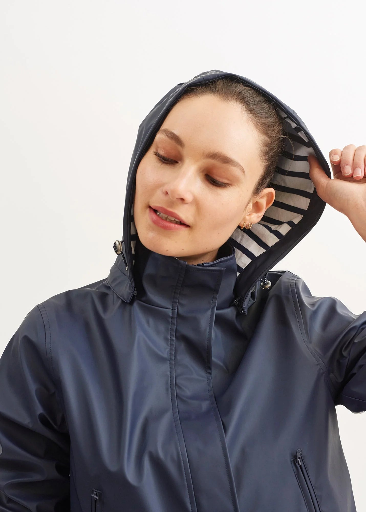 Women's gallery hooded sales lined rain jacket