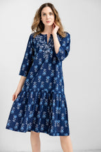 Load image into Gallery viewer, Amaya Textiles Julie Midi Dress; Blue
