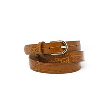 Load image into Gallery viewer, Leather croc pattern blet
