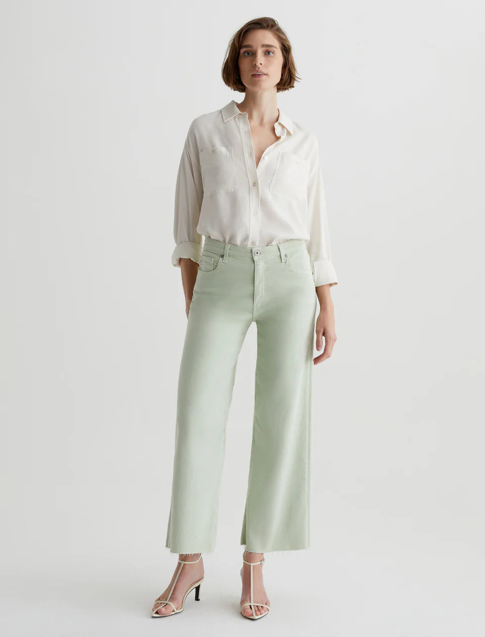 Saige Wide Leg Crop Mid-Rise Wide Leg   FSW1D49VN