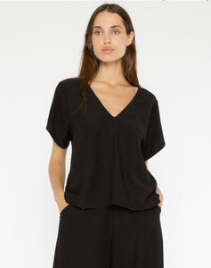 Satin Crepe Everyday V Neck 1497
