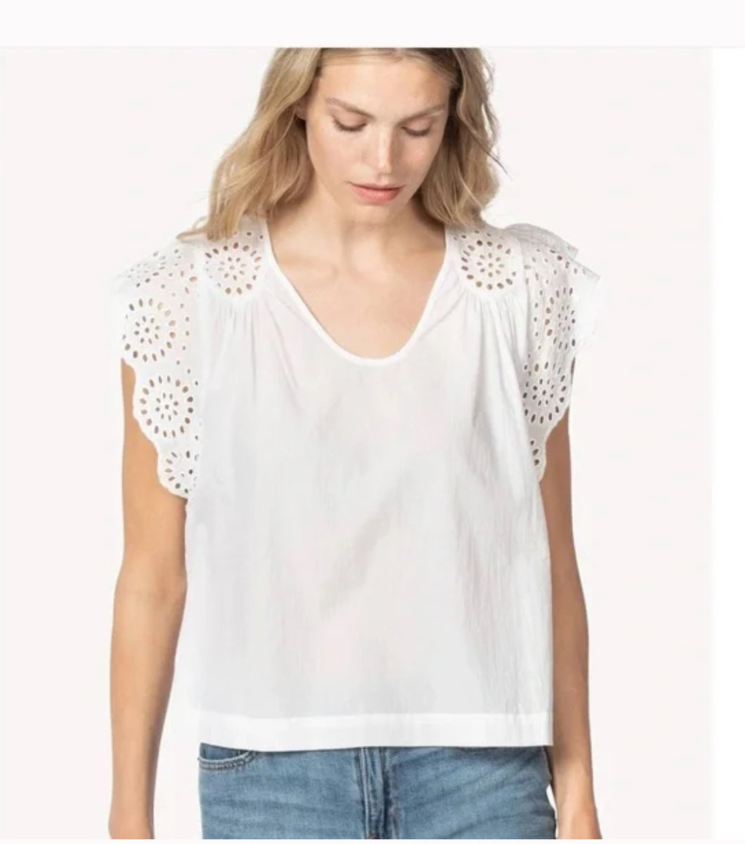 T2 PA1470 EYELET TANK-WHITE : LG