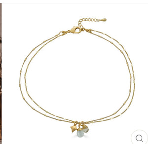 Delicate Clear Quartz & Cats Eye Necklace
