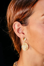 Load image into Gallery viewer, Gold Teardrop Lace Earring
