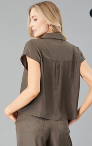Collar V Neck Top T6023