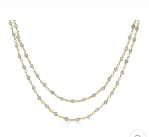 Two Strand Delicate Labradorite Necklace