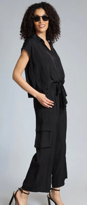 Belted Satin D-cargo Pant P4205