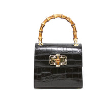 Load image into Gallery viewer, Bamboo Handle Leather Handbag  GF1922
