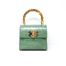 Load image into Gallery viewer, Bamboo Handle Leather Handbag  GF1922
