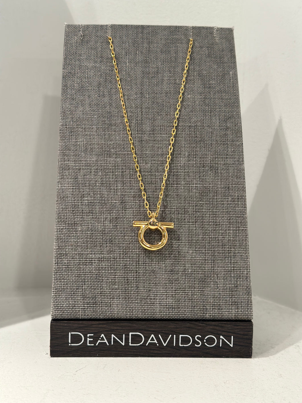 CXC Gold Pendant Necklace