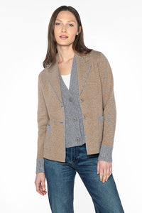 Houndstooth Notch Collar Cardigan LFSJ4-219