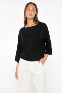 Sequin Crop Pullover  LSSN5-237