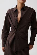 Load image into Gallery viewer, Mila Long Sleeve Button Down Wrap Top P00042020-WR
