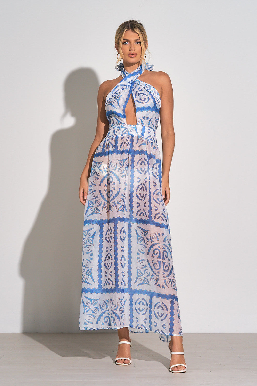 Elan halter clearance maxi dress