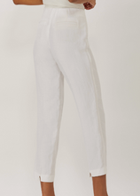 Load image into Gallery viewer, Ecru Sutton Cropped White Linen Pant
