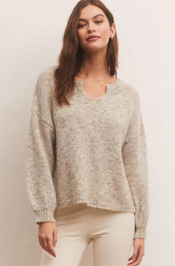 Z Supply Kensington Speckled Sweater, Heather Grey
