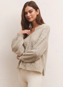 Z Supply Kensington Speckled Sweater, Heather Grey