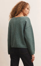 Load image into Gallery viewer, Z Supply Everyday Pullover Sweater, Oatmeal Heather/Calypso Green/Black
