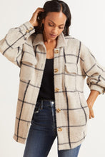 Load image into Gallery viewer, Z Supply Plaid Tucker Jacket; Off White
