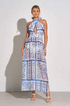 Load image into Gallery viewer, Elan Halter Maxi Dress; Blue
