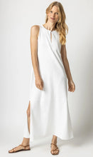 Load image into Gallery viewer, Lilla P Sleeveless Keyhole Maxi Dress; Black/White/Raffia
