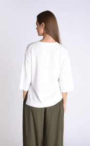 Muche & Muchette Asymmetrical Gabriel Sweater, White