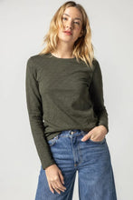 Load image into Gallery viewer, Lilla P Long Sleeve Crew Neck; White/Loden/Admiral
