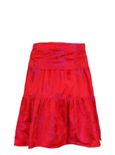 Load image into Gallery viewer, Finley Jacquard Print Skirt; Pink &amp; Red
