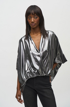 Load image into Gallery viewer, Metallic Wrap Top 244232
