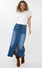 Load image into Gallery viewer, Skirt Denim Long Slit F2412503
