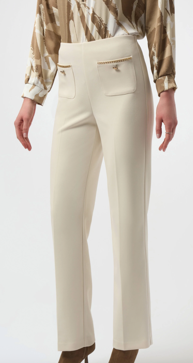 Scuba Crepe Straight Pants 254043