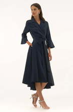 Load image into Gallery viewer, Taffeta Hi Lo Wrap Dress 251727
