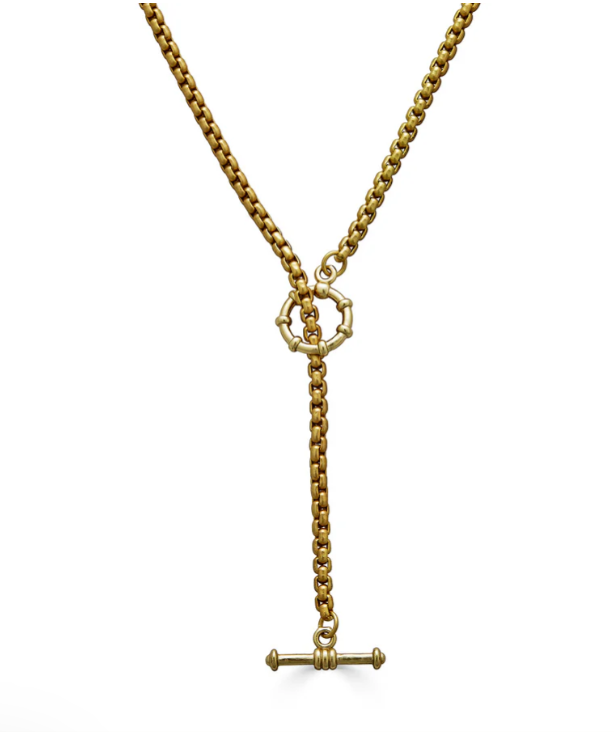Gold Box Chain Lariat
