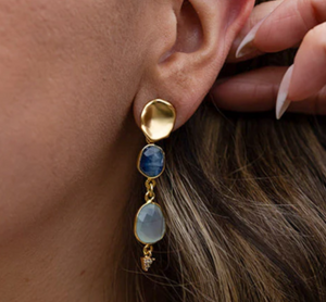 Aquamarine & Kyanite Earring