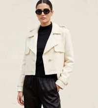 Load image into Gallery viewer, Tweed Cropped Trench AM03-307
