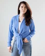Load image into Gallery viewer, Cashmere Tie Front Rib Cardigan R11903
