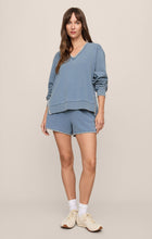 Load image into Gallery viewer, Cam Knit Denim Whipstitch Top ZT263233
