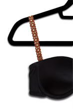 Load image into Gallery viewer, Strap-its plunge bra camel suede Studs
