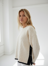 Load image into Gallery viewer, Vera  Mock Neck Zip Front Sweater  RO-1254
